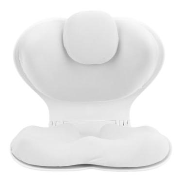 Imagem de Cadeira de Apoio à Região Lombar Ergonômica, Almofada Portátil de Assento Lombar Ergonômico para Cadeiras de Escritório (Rosa claro) (Cinza claro)