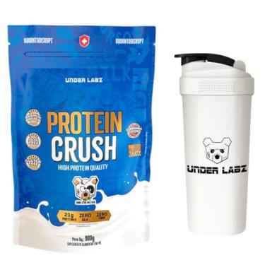 Imagem de Combo Under Labz - Whey Protein Crush 900g - Sabor Alpine Milk Cream + Coqueteleira