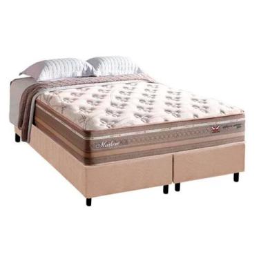Imagem de Cama Box Casal Bipartida com Colchão Herval Moskow Molas Maxspring 138