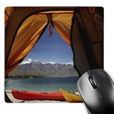 Imagem de 3dRose Barraca, caiaques, The Remarkable, Lake Wakatipu, Mouse pad da Nova Zelândia, 20,32 cm x 20,32 cm (mp_70932_1)