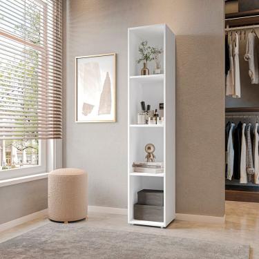 Imagem de Estante Para Livros Modular 4 Nichos Delta Branco