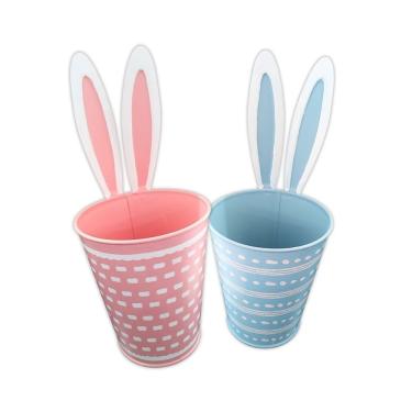 Imagem de Cachepot Metalizado Páscoa Luxo Orelha De Coelho - 1 Un