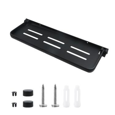 Imagem de KUMGROT Prateleira dobrável de alumínio para trailer, prateleiras de parede, montadas na parede, economizadoras de espaço para trailers, com parafusos de drenagem para banheiro, varanda, cozinha