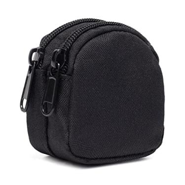 Imagem de KABAKE Chaveiro Pequeno Para Moedas, Bolsa Tática Redonda, Equipamento Militar, Mini Porta-Chaves, Carteira, Masculina Com Zíper, Bolso Externo Camping E Caça