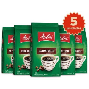 Imagem de Kit 5 Cafés Melitta Extra Forte Pouch 500g