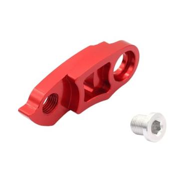Imagem de oshhni Extensores de gancho de câmbio traseiro de bicicleta, adaptador de gancho traseiro de bagageiro de bicicleta, suporte de câmbio alongador, Vermelho