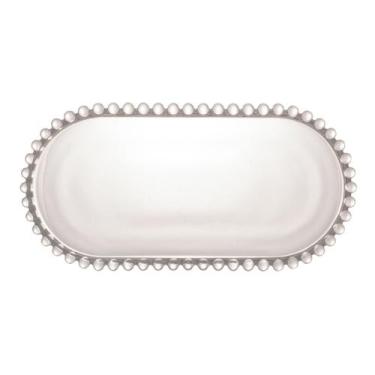Imagem de Travessa De Cristal Pearl 24x12x2cm 28386 Wolff Oval Pequena