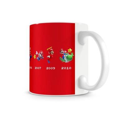 Imagem de Caneca Mario Bros Linha do Tempo (ATG259) - Geek Premiere