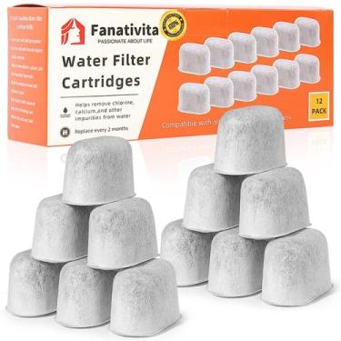Imagem de Cartuchos de filtro de água, pacote com 12 cafeteiras Keurig - Fanativ