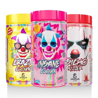 Imagem de Trio De Pré Treinos Demons Lab Insane, Crazy E Psicho Killer