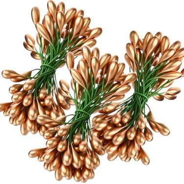 Imagem de BBTO Pacote com 400 bagas de azevinho artificiais, bagas de frutas falsas de Natal em 200 hastes de arame para decoração de árvore de Natal, artesanato de guirlanda, uso preferido em festas de