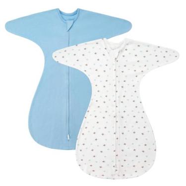 Imagem de Saco de dormir para bebês de algodão Swaddle ZIGJOY Shark-Fin 1.0 Tog