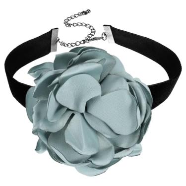 Imagem de PATIKIL Colar de gargantilhas de rosas para mulheres, gargantilhas de flores, acessórios modernos de veludo ajustável, One Size, Algodão, Âmbar