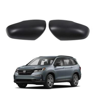 Imagem de Qiosreui Acabamento da tampa do espelho retrovisor de porta de carro para Honda Pilot 2016-2022/Ridgeline 2017-2023/Passport 2019-2023, tampas de proteção para espelho retrovisor de porta externa