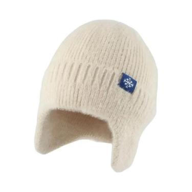 Imagem de Chapéu de Inverno Feminino de Malha com Pele Sintética - Quente e Maci