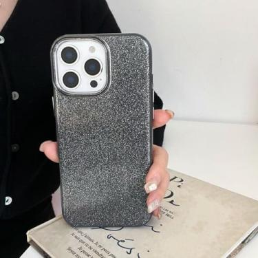 Imagem de HTVJFX Capa de celular luxuosa com glitter brilhante e geleia para iPhone 16 Pro Max (capa macia para iPhone 16 Pro Max/04)