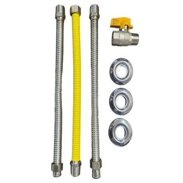 Imagem de Kit de Instalação Para Aquecedores de Água Gás 1/2"MF 30cm - Emmeti