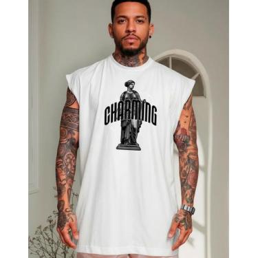 Imagem de Regata Over Machao Charming 100% Algodão 30.1 Leve Verão - AL7, Branco