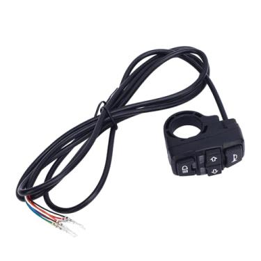 Imagem de RiToEasysports Interruptor de Farol de Buzina de Bicicleta, Interruptor de Sinal de Seta 3 Em 1 para Motocicleta Liga-desliga para Guidão de 2,22 Cm 36V 48V para DK336
