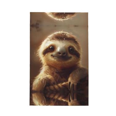 Imagem de XLLingL Toalhas de cozinha com estampa de preguiça adorável, panos de prato de microfibra, para decoração e limpeza de cozinha - 1 peça