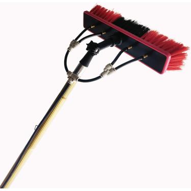 Imagem de Haste Telescópica De Limpeza De Janelas De 3,6-9 M, Limpeza De Painel Solar, Limpador Telescópico, Telhado De Estufa, Painel Fotovoltaico Limpeza, 5.4m/55cm Brush Head