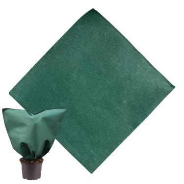 Imagem de Coberturas de plantas - Cordão quente respirável de 50 x 50 cm - Proteção contra congelamento de plantas em tecido geada - para clima frio, neve, jardim, jardim, estufa, árvore, flor, frutas