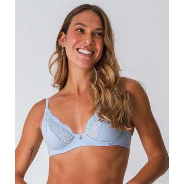 Imagem de Sutiã de Renda Com Base E Sem Bojo Marisa Azul-71072, 40, Azul