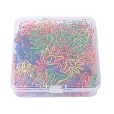 Imagem de Phefop Clipes de Papel Bonitos Em Forma de Palma, Material de Ferro, Aderência Forte, Material de Escritório Colorido, 200 Peças, Perfeito para Uso Doméstico, Escolar e de Escritório