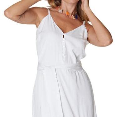 Imagem de Vestido Elegante Longo De Botão Cintura Lindo Decote Discreto-Feminino