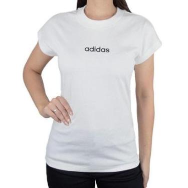 Imagem de Camiseta Feminina Adidas MC Logo Linear Branco Off - JC8239-Feminino