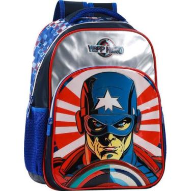 Imagem de Mochila Escolar Infantil Masculina Hero Capitão América 16 Mim6358-16 