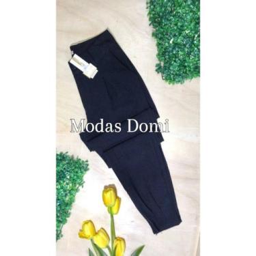Imagem de Modas Domi Calça Linho Estilo Cenoura Nova Coleção 816, Preto, M