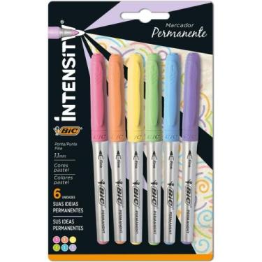 Imagem de Pincel Marcador Permanente Marking 1.1MM TONS Pastel BL.C/06 - BIC