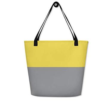 Imagem de Bolsa de praia iluminada amarela e cinza tendência 2021 Couturier