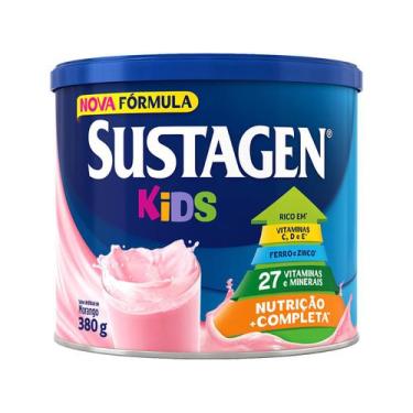 Imagem de Complemento Alimentar Infantil Sustagen Kids - Morango 380G