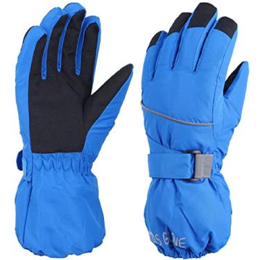 Imagem de Triwonder Luvas de Inverno Infantis para Esqui, Neve e Snowboard, Luvas para o Tempo Frio para Meninos e Meninas (Azul royal, G (11-14 Anos)