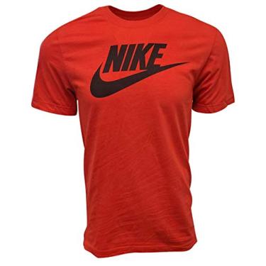 Imagem de Camiseta masculina Nike Futura Sportswear logotipo (grande, vermelha (logotipo preto)