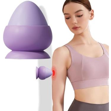 Imagem de Bola de massagem montável com ventosa, ferramenta de terapia de massagem com ponto de gatilho, massageador de pressão manual autodirecionado para alívio do estresse, nó muscular, liberação miofascial,