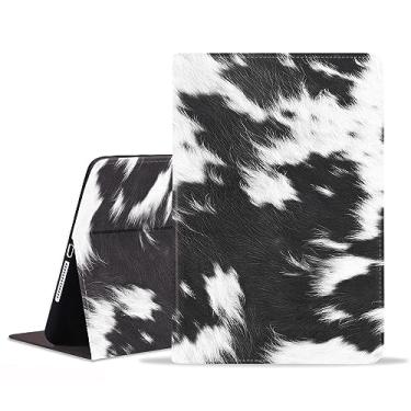 Imagem de ZXHSBROK Capa para Samsung Galaxy Tab S8 2022 e S7 2020 de 11 polegadas (SM-X700/X706/T870/T875/T878) - Capa fólio dobrável de couro PU fina com hibernar/despertar automático, estampa de vaca