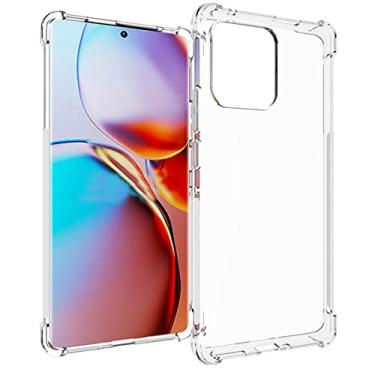 Imagem de UPONEW Capa protetora macia à prova de choque transparente para celular Motorola Moto Edge Plus 2023
