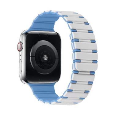 Imagem de Pulseira Elos Silicone Dupla Cor Compatível Com Apple Watch - Baú do V