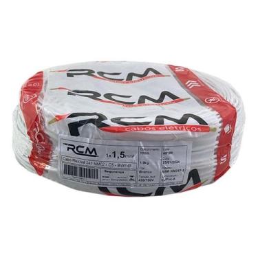 Imagem de Cabo Flexível 1,50MM 750V Branco Rolo Com 100M RCM