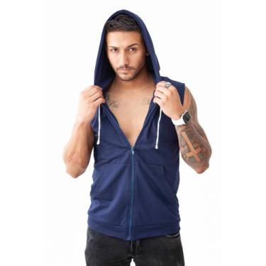 Imagem de Regata Machão Masculina Com Zíper E Capuz Bolso Old School M31 - Fanát