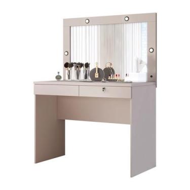 Imagem de Penteadeira Camarim com Espelho Capricho JCM Móveis Off White, Off Whi