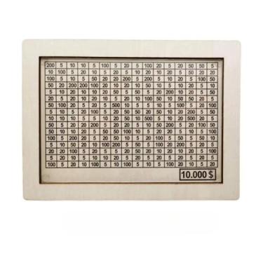 Imagem de Cofre Poupança 10 Mil - Método C/ Aprendizagem - Em Mdf - ANA DECORAÇÕ