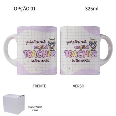 Imagem de Caneca 325ml Dia Dos Professores Professor (a) de Inglês - LARANJA E M