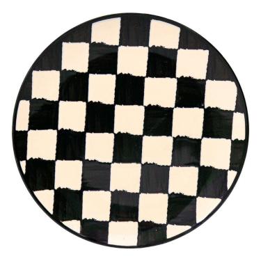 Imagem de Jogo De Pratos Rasos Em Cerâmica Unni Com 6 Peças 26cm Oxford Damas