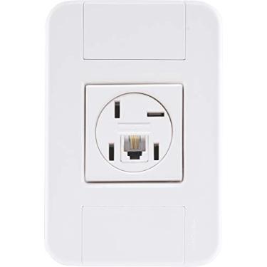 Imagem de Conjunto 4X2 - 1 tomada de telefone 4P telebrás + RJ11 Tramontina