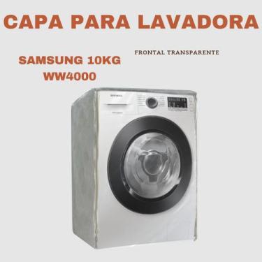 Imagem de Capa para lavadora samsung 10kg ww4000 transparente flex - Capas Flex,