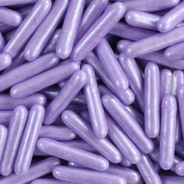 Imagem de 3 Un Confeito comestível Sugar Rods Roxo Perolizado 20mm - Cromus